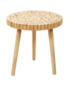 2 Tables gigognes Rondin beiges - 40x40x40 cm