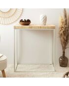 Console Rondin beige/blanc - 75x84.8x35 cm