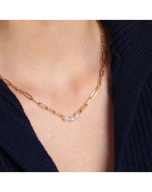 Collier Lorem Perles de culture doré