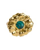 Verstellbarer Ring Ononis Malachit aus Gold