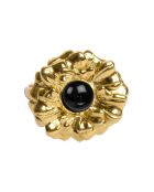 Ononis Verstellbarer Ring aus Onyx-Gold