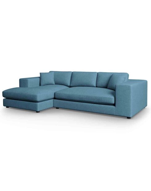 Trendiges 5-Sitzer-Ecksofa, blau, links, 282 x 174 x 72 cm