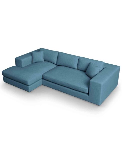 Trendiges 5-Sitzer-Ecksofa, blau, links, 282 x 174 x 72 cm