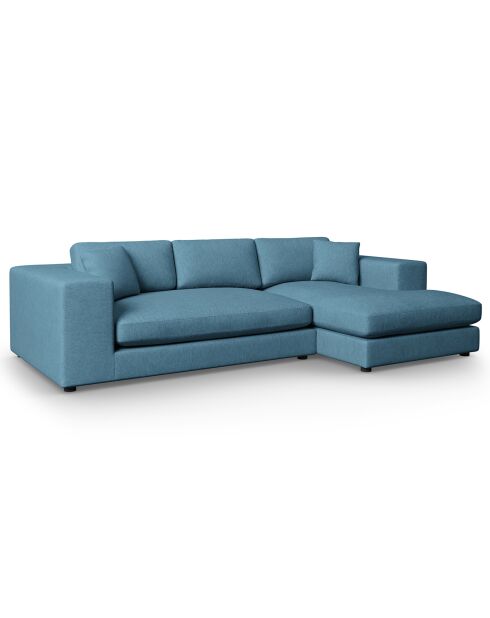 Trendy 5-zits blauwe rechterhoekbank - 282x174x72 cm