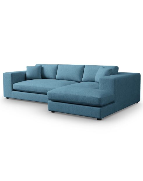 Trendy 5-zits blauwe rechterhoekbank - 282x174x72 cm