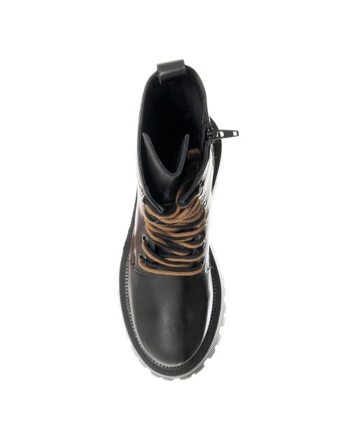 Gruda Schwarze Lederstiefel