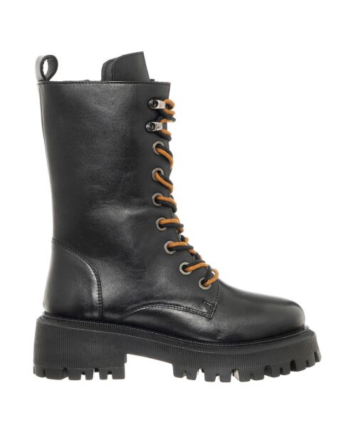 Gruda Schwarze Lederstiefel