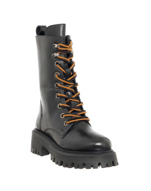 Gruda Schwarze Lederstiefel