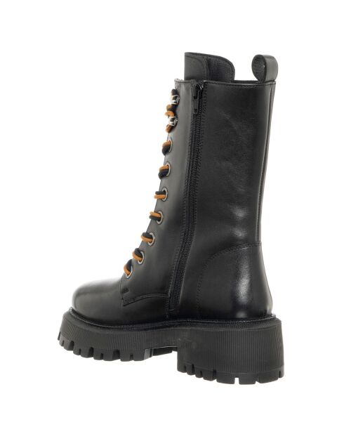 Gruda Schwarze Lederstiefel