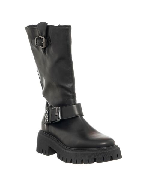Bottes en Cuir Etto noires