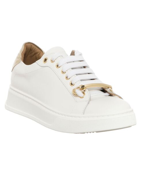 Sneakers en Cuir Olvo blanches