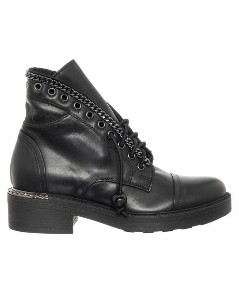Boots en Cuir Savage noires