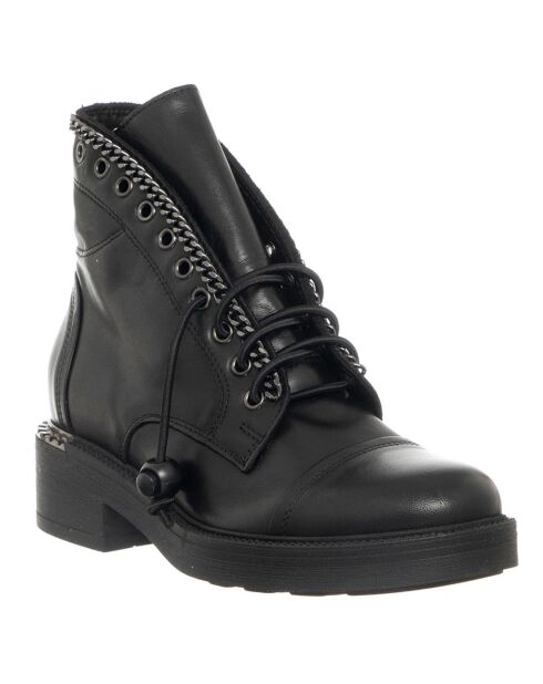 Boots en Cuir Savage noires