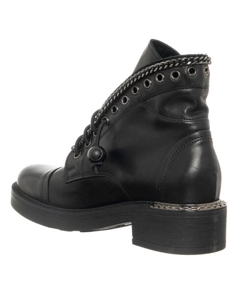 Boots en Cuir Savage noires