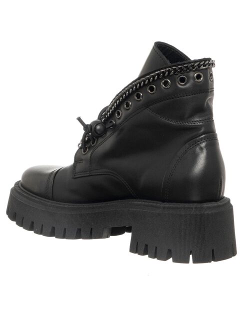 Boots en Cuir Vitello noires