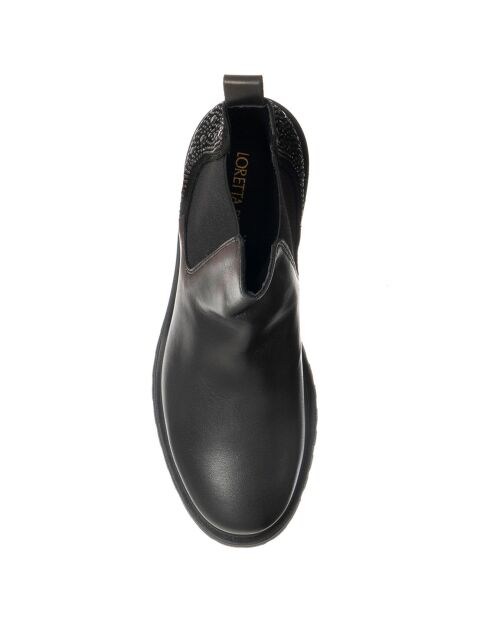 Boots en Cuir Dello noires
