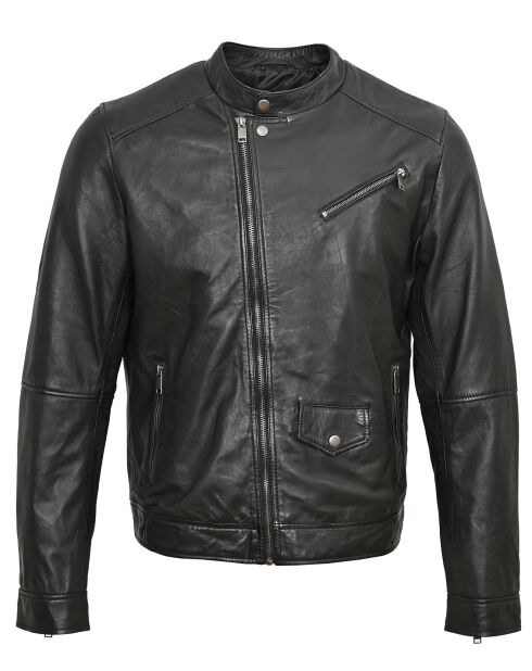 Veste en Cuir Balsin noire