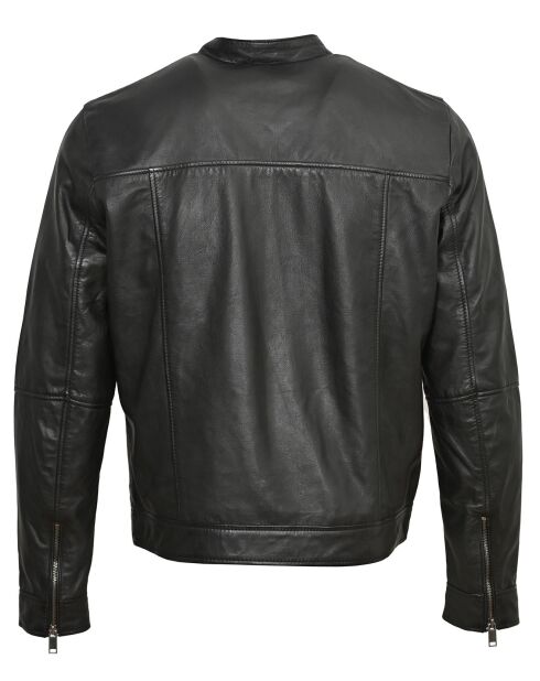 Veste en Cuir Balsin noire