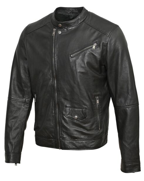 Veste en Cuir Balsin noire