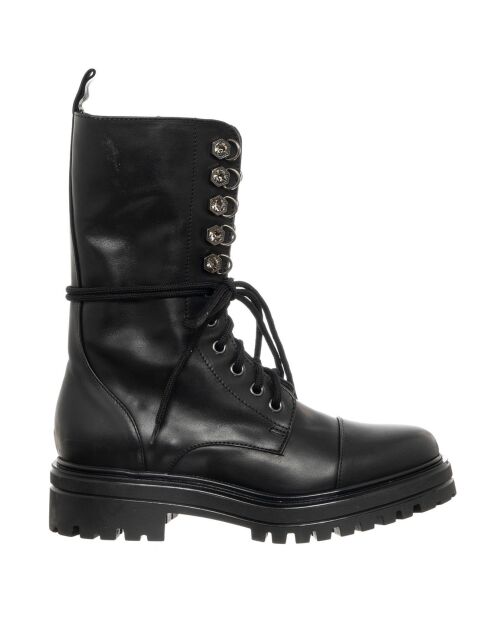 Boots en Cuir Milla noires
