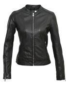 Veste en Cuir Tia noire