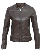 Veste en Cuir Tia marron