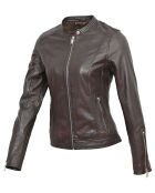 Veste en Cuir Tia marron