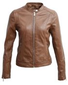 Veste en Cuir Tia cognac