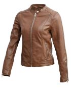 Veste en Cuir Tia cognac