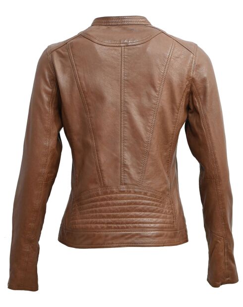 Veste en Cuir Tia cognac