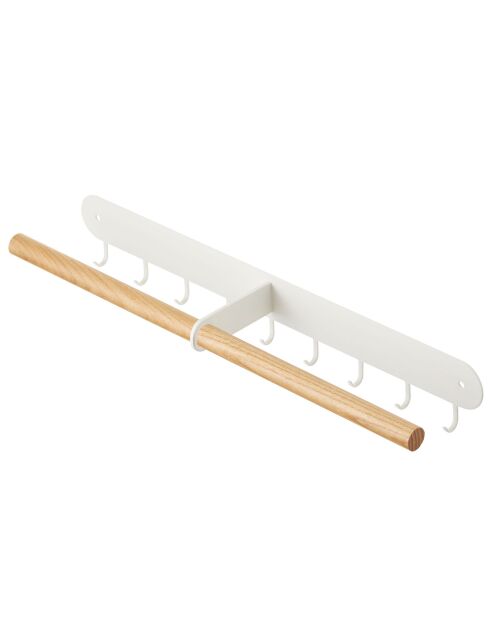 Support mural pour accessoires blanc - 32x4.5x6.7 cm