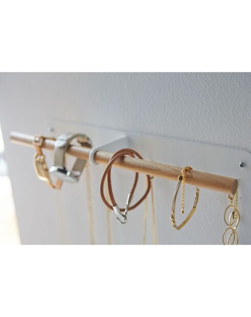 Support mural pour accessoires blanc - 32x4.5x6.7 cm