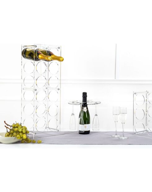 Porte-flûte 4 personnes Bon Ton transparent - 25x25 cm