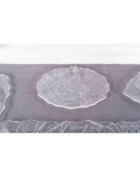 Assiette ronde Tasty Peacock Petite transparent/blanc - 21x22 cm