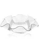 Corbeille Greek Flory Medium transparent/blanc - 31.5x31.5x8.5 cm