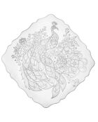 Assiette carré Tasty Peacock Petite transparent/blanc - 27x27 cm