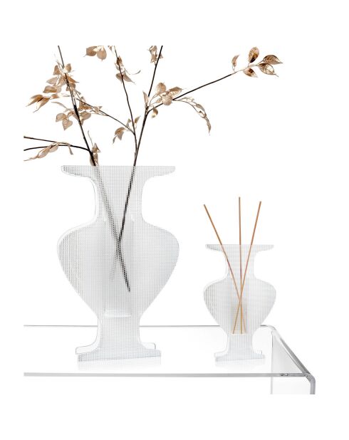 Etrusco Kleine transparante vaas - 16x4,5x25 cm