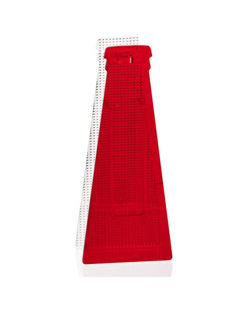 Vase Campari Petit transparent/rouge - 10x4.5x25 cm