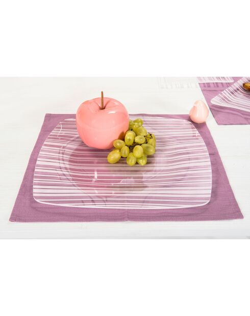 Grande piastra con codice a barre trasparente/bianca - 36x37 cm