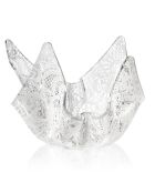 Vase dentelle Drappeggi Petit transparent/blanc - 21x17x14 cm