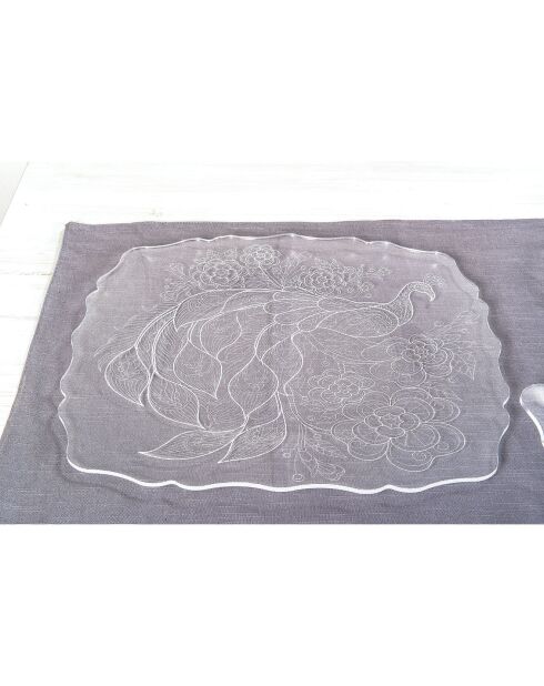 Tasty Peacock Piatto quadrato grande trasparente/bianco - 36x37 cm