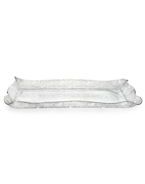 Plateau dentelle Drappeggi Petit transparent/blanc - 41x31x5 cm