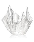 Vase dentelle Drappeggi Slim transparent/blanc - 22x22x21 cm