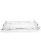 Plateau dentelle Drappeggi Grand transparent/blanc - 55x32x5 cm