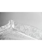 Plateau dentelle Drappeggi Grand transparent/blanc - 55x32x5 cm