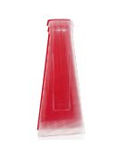Vase Campari grand transparent/rouge - 18.5x6.5x45 cm