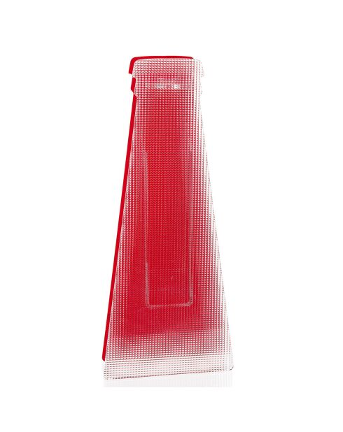 Vase Campari grand transparent/rouge - 18.5x6.5x45 cm