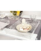 Plateau Carreaux de ciment Grand transparent/blanc - 45.5x32x5 cm