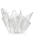 Vase dentelle Drappeggi transparent/blanc - 45x45x29 cm