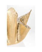 Vase dentelle Drappeggi Slim doré - 22x22x21 cm